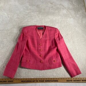 Herbert Grossman Cynthia Sobel Pink Vintage Blazer Jacket Womens 4 ILGWU USA